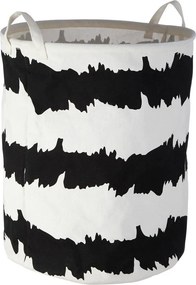 Черно-бял текстилен кош за пране Harga – Premier Housewares