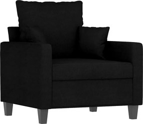 359255 vidaXL Кресло, черно, 60 см, текстил