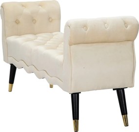 Кремава кадифена пейка Paris – Mauro Ferretti