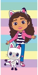 Памучна детска кърпа 70x140 cm Gabby´s Dollhouse Colors – Jerry Fabrics