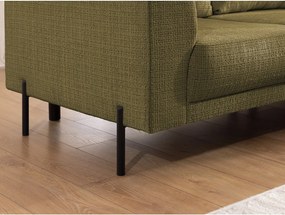 Зелен шенилов ъглов диван (десен ъгъл/L форма) Mauris – Ropez