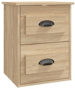 816398 vidaXL Нощно шкафче за стенен монтаж, сонома дъб, 41,5x36x53 см