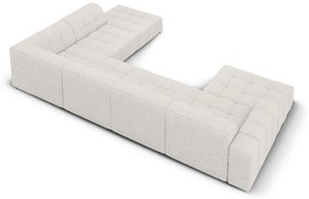 Светлосив ъглов диван (десен ъгъл/"U") Chicago - Cosmopolitan Design