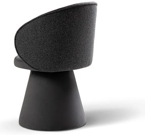 Тъмносиво кадифено кресло Inez – Micadoni