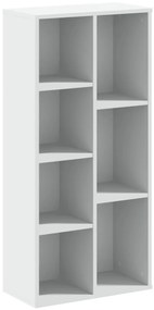 852789 vidaXL Библиотека, бяла, 50x25x105 см, инженерно дърво
