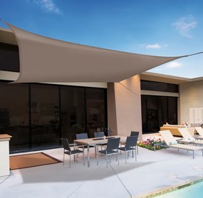 Nortene - Засенчваща тента Sun-Net Kit Polyesther 3.6 х 3.6 м - кафяв