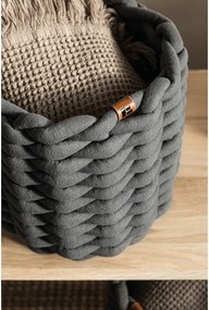 Текстилна кошница ø 21x17 cm Peach Skin Round S – Bigso