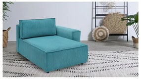 Модулен диван от син велур, десен ъгъл Nihad modular - Bobochic Paris