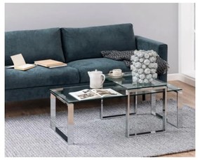 Масички за кафе в сребристо в комплект от 2 Katrine - Actona