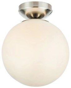 Бяло/сребристо осветително тяло за таван със стъклен абажур Stintino – Markslöjd