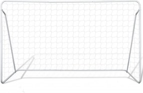 Футболна врата, стомана, 240х90х150 см, високо качество