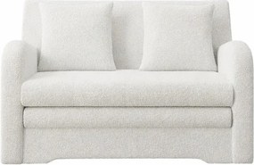 Бял разтегателен диван с място за съхранение от букле 130 cm Ario – ELTAP