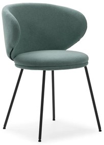 Зелени тапицирани трапезни столове в комплект 2 бр. Rush – Marckeric