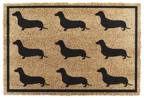 Изтривалка от кокосови влакна 40x60 cm Dachshund – Artsy Doormats