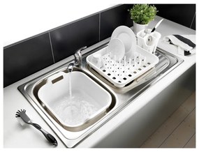 Бяла пластмасова тавичка за сушене за прибори 14x14 cm Signature – Addis