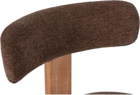 Кафяви тапицирани трапезни столове в комплект 2 бр. Nadia – MOME