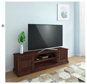 Кафява маса за телевизор от масивен бор 45x40 cm Mille – Støraa