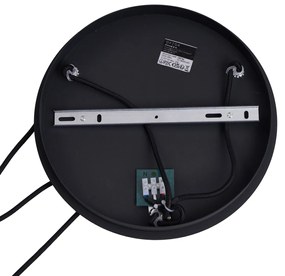 Арт Деко висяща лампа черна с димно стъкло 3 светлини - Douglass