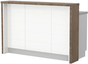 Островна кухненска пейка Hudson-Length: 150 cm.-White-Carini Wallnut