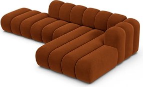 Оранжев ъглов диван (десен ъгъл) Lupine – Micadoni Home