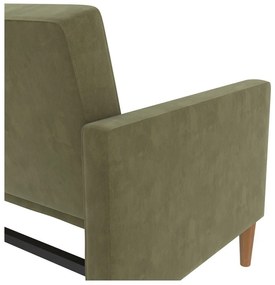 Зелен кадифен разтегателен диван 207 cm Lilly – Støraa