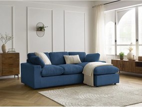 Син ъглов диван от рипсено кадифе Belair – Bobochic Paris