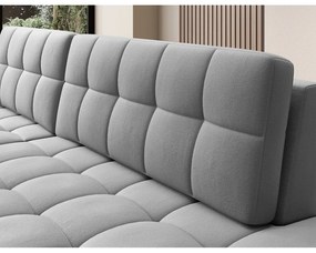 Сив кадифен сгъваем ъглов диван (ляв ъгъл) Blezalt – ELTAP