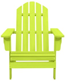 315876 vidaXL Градински стол "Адирондак", чам масив, зелен