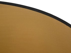 Абажур от памук черен 45/50/28 със златен интериор