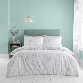 Бяло спално бельо за двойно легло 200x200 cm Emilia - Catherine Lansfield