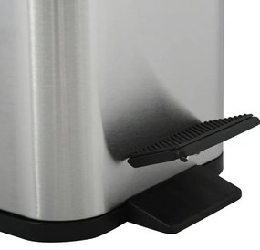 Стоманено кошче за боклук с педал в матово сребрист цвят 5 l Erik – Spirella