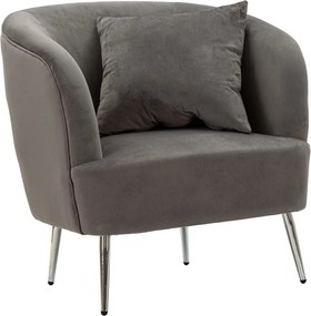 Сиво кадифено кресло Silvery – Mauro Ferretti