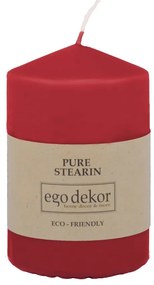 Червена свещ Връх, време на горене 25 ч. Eco - Eco candles by Ego dekor