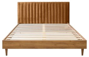 Двойно легло с решетка 160x200 cm в меден/естествен цвят Oceane - Bobochic Paris