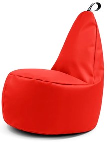 Червен детски пуф от изкуствена кожа Lull M – So Soft?