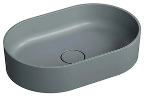 OMNIRES OVOUNAG - Мивка за плот OVO 55x36 см, доломит, матово сиво