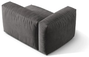 Сив кадифен модул за диван (ляв ъгъл) Martina – Micadoni