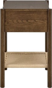 Нощно шкафче от декор от дъб в тъмно естествен цвят Monfort – Actona