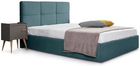 Тапицирано легло Manhattan-Petrol-110 x 200-Χωρίς μηχανισμό ανύψωσης