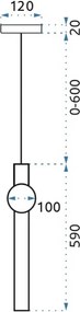 Пендел LED White Gold APP476-CP