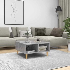 805981 vidaXL Кафе маса, бетонно сива, 60x60x30 см, инженерно дърво