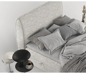 Светлосиво боксспринг легло с място за съхранение 180x200 cm Melba – Maison de Rêve