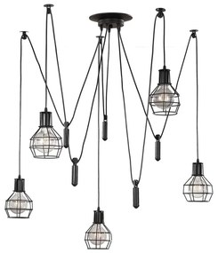 ONLI - Пендел ПАЯК 5xE27/15W/230V паяк черен