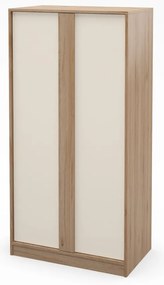 Кремаво-естествен гардероб от декор от дъб 90x180x53 cm Dennis – Marckeric