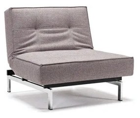 Сив сгъваем фотьойл с метална основа Innovation Splitback Mixed Dance Grey