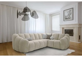 Бежов ъглов диван (десен ъгъл/L форма) Shell – Miuform