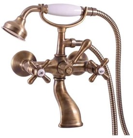 RAV Slezák MK159.5/2SM - Комплект за вана с батерия MORAVA RETRO, античен месинг