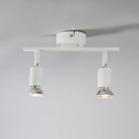 Модерен прожектор бял наклоняем 2-светлина - Jeany