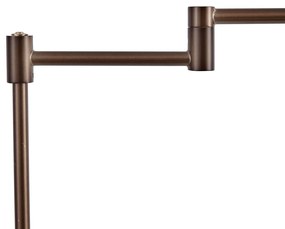 Дизайнерска подова лампа тъмен бронз с LED и димер с докосване - Notia