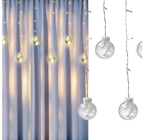 LED Коледна завеса WISH BALLS 108xLED/8 функции 4,5 м топло бяло
